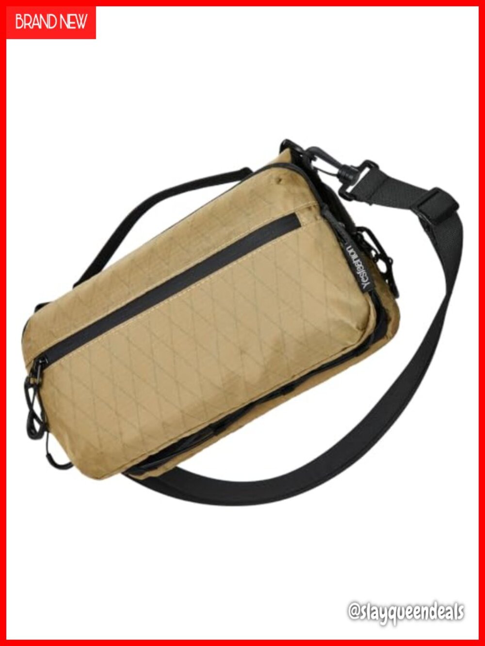 RFID Blocking Crossbody Sling Bag Water Resistant Expandable Water Bottle
